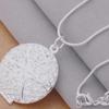 Hollow Round Pendant Long Durable Sturdy Snake Chain Hollow Photo Locket Pendant for  Evening Party