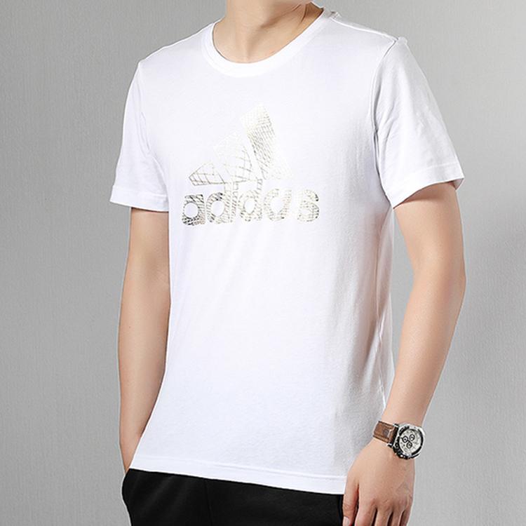Adidas Sports Casual Crew Neck Short Sleeve T-Shirt Men Tops White ED7260