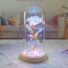 Glass cover gold foil rose ornament creative mother Valentine's Day gift simulation flower eternal flower Yiwu