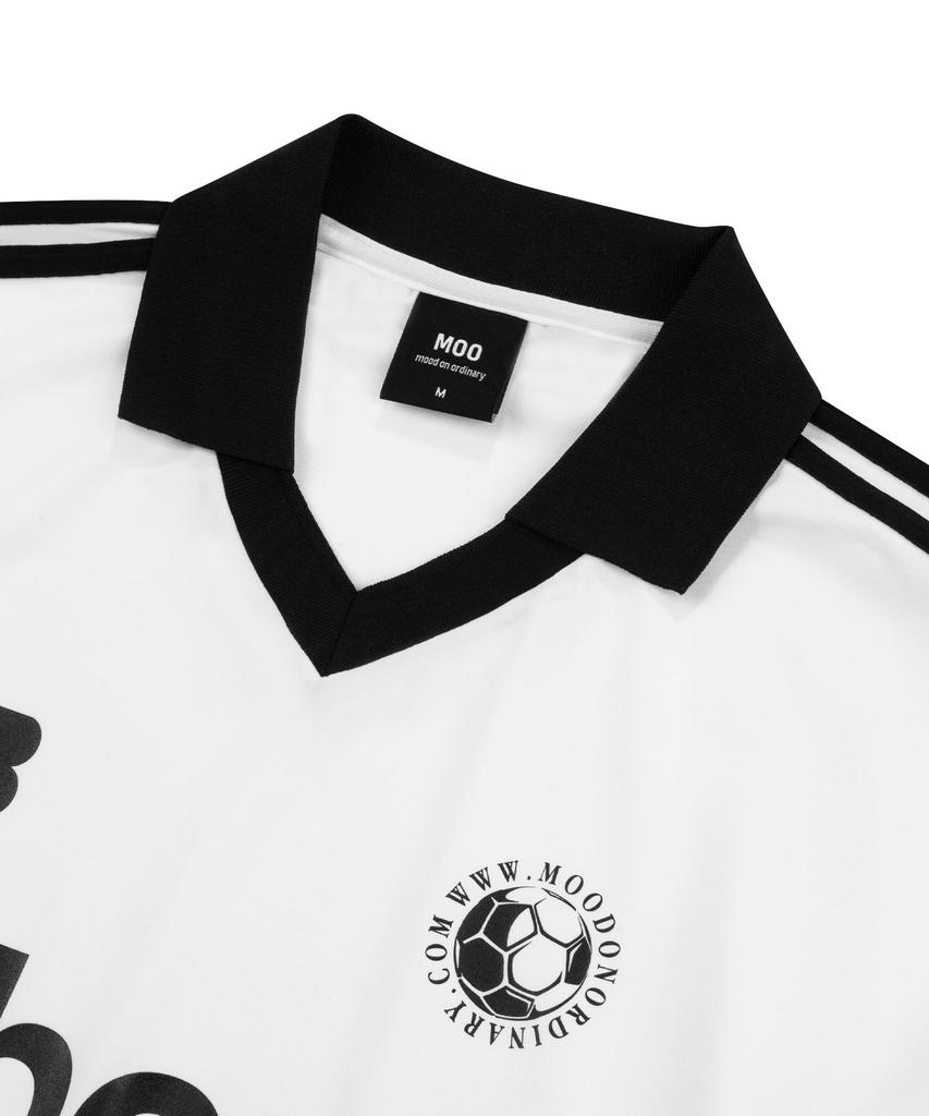 MOO Bone Track Long Sleeve Football Jersey - White