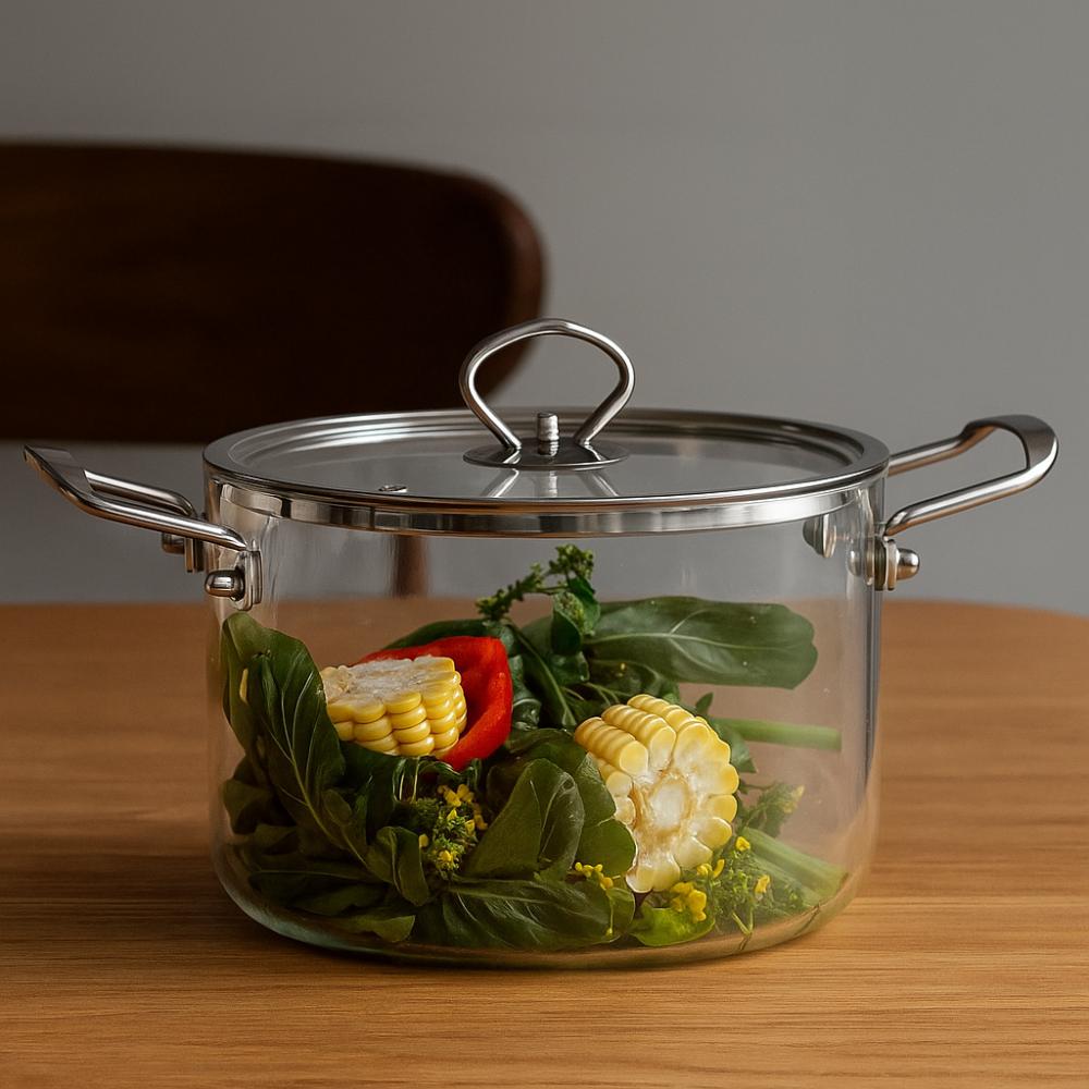 Minimalist Glass Saucepan Modern Milk Pot Glassware Soup Pot  Home