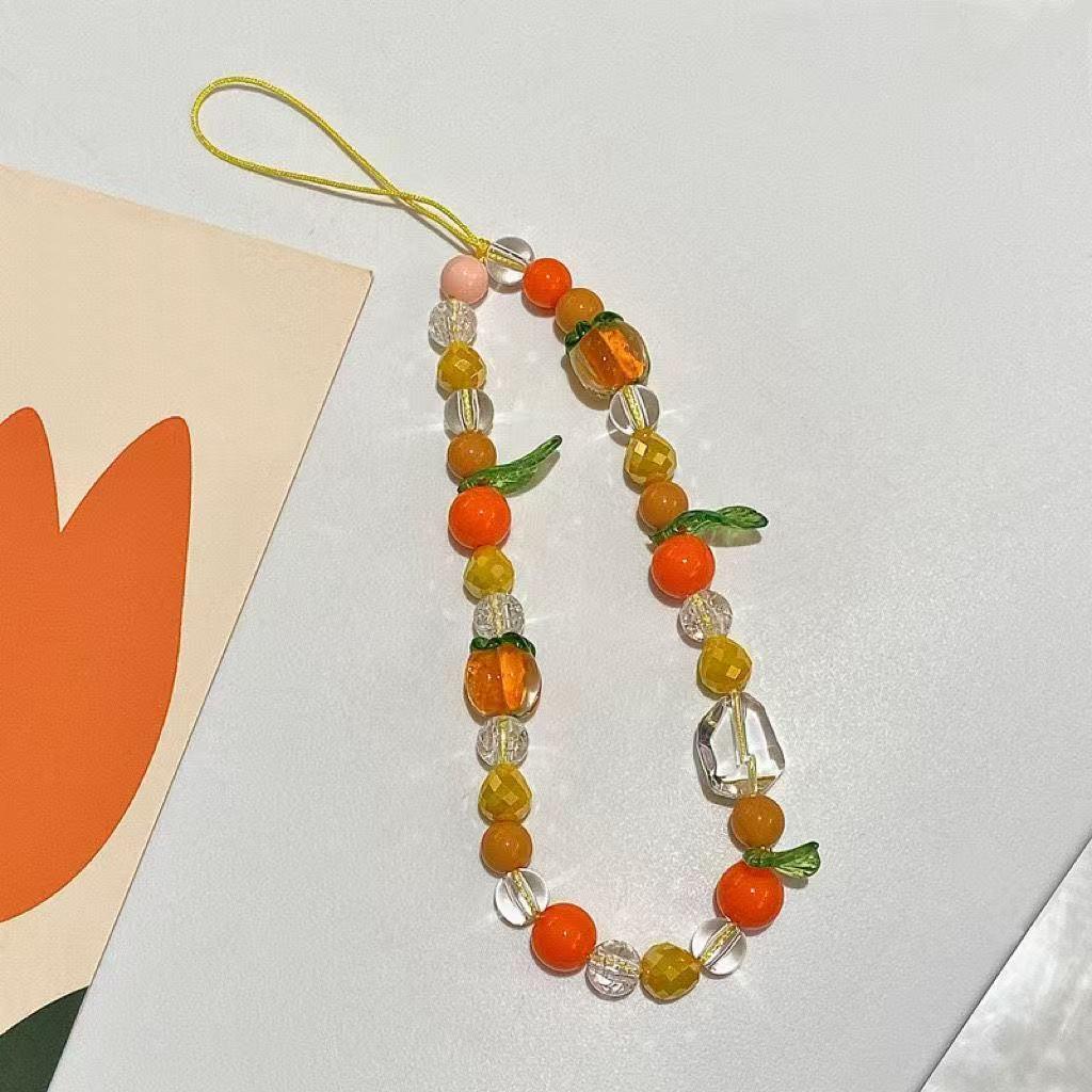 

Color Mobile Phone Lanyard Wrist Strap Women s Hand-Held Chain Short Anti-Lost Cell Phone Case Cute Lanyard Key Pendant Other