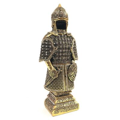 Estatueta de armadura islâmica bordada com verso | Guerreiro Armado Acessório Islâmico | Decoração de mesa islâmica | Presente de escritório islâmico | Decoração Islâmica