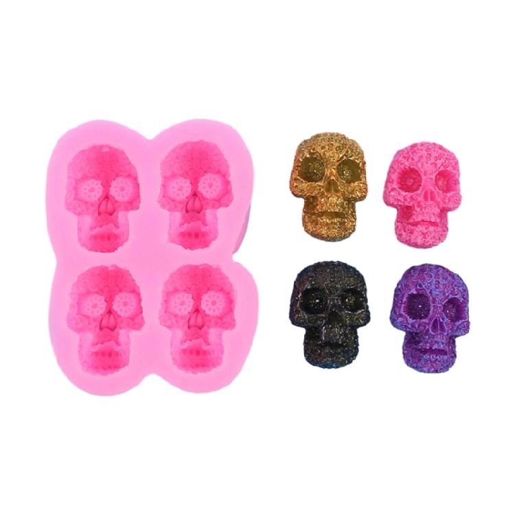 Silicone Baking Molds Detailed Skull Shaped Cake Moulds DIY Chocolate Mould
