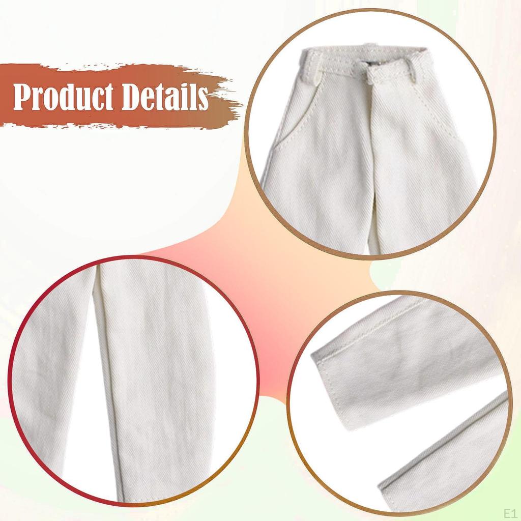 1/12 Action Figures Jeans 6 inch Male Figure Trousers Model Dress up Costume DIY Doll Decor