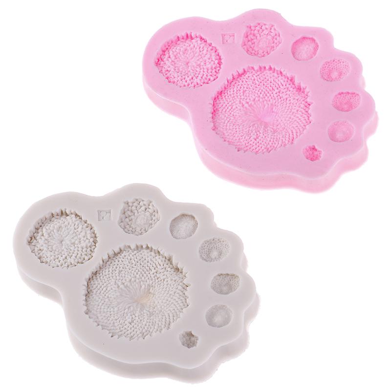 Vivid Daisy Sunflower Stamen Silicone Mold Fondant Mould Cake Decorating Tool
