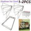 1-2PCS Organizer Box Folding Stand Stainless Steel Iron Storage Box Bracket Storage Boxes Shelves for Outdoor Picnic Fishing