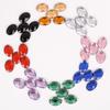 Round Multi-Faceted Acrylic Rhinestones with Double-Hole Flat-Back for Jewelry Accessories