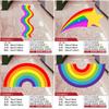 Colorful Rainbow Decorative Stickers Children's Room Kindergartens Playgrounds Entrance Atmosphere Flooring Ugly Covering Poster