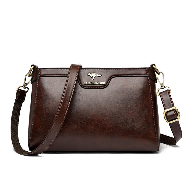 

Модная и элегантная сумка кроссбоди для мамы среднего возраста и женская сумка на одно плечо темно-коричневого