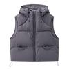 Autumn and winter new cotton-padded vest women's small hooded loose short puff vest batch