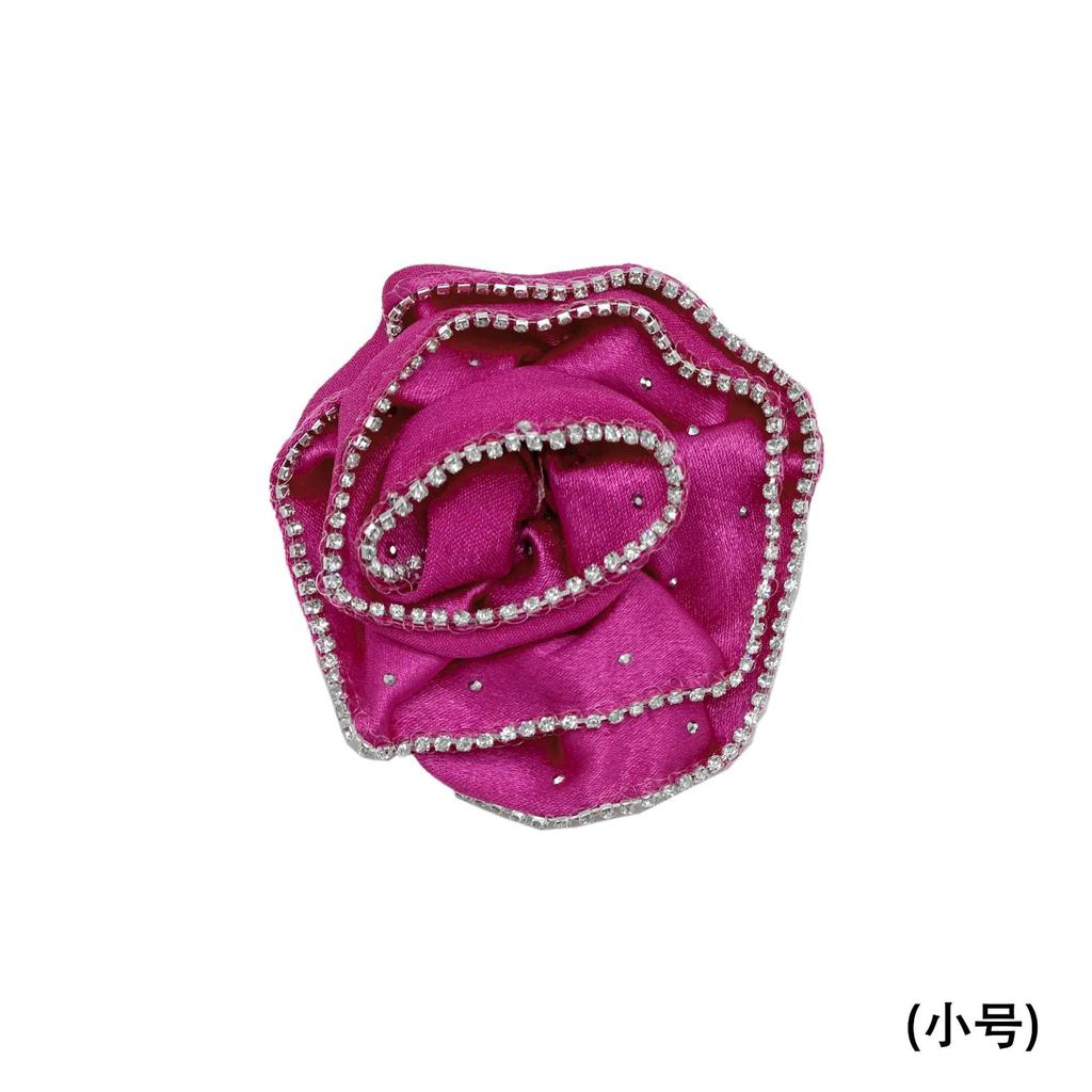 Mehrfarbige Strassspitze Dreidimensionale Mehrlagige Rosenblume Hot Diamond Plissierte Korsage Stoffaufkleber Kleidung DIY Zubehör