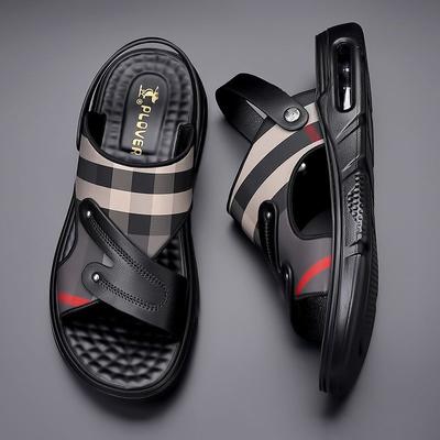 Fashion Flat Slippers Man New Summer Air Cushion Sports Slides Men Non-slip Soft Bottom Outdoor Beach Men Sandals