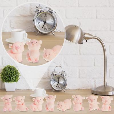 8 Pz Cartone Animato Maiale Rosa Monello Australia Animale Bambola Giocattolo Modello Statua Figurine Ornamento Miniature Casa Fai da Te