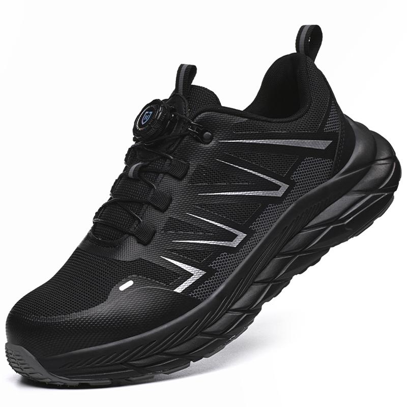 Bezpečnostní obuv s otočným knoflíkem pro muže i ženy Ochranné boty Pracovní tenisky s ocelovou špičkou Odolná proti propíchnutí Nezničitelná boty Pracovní obuv