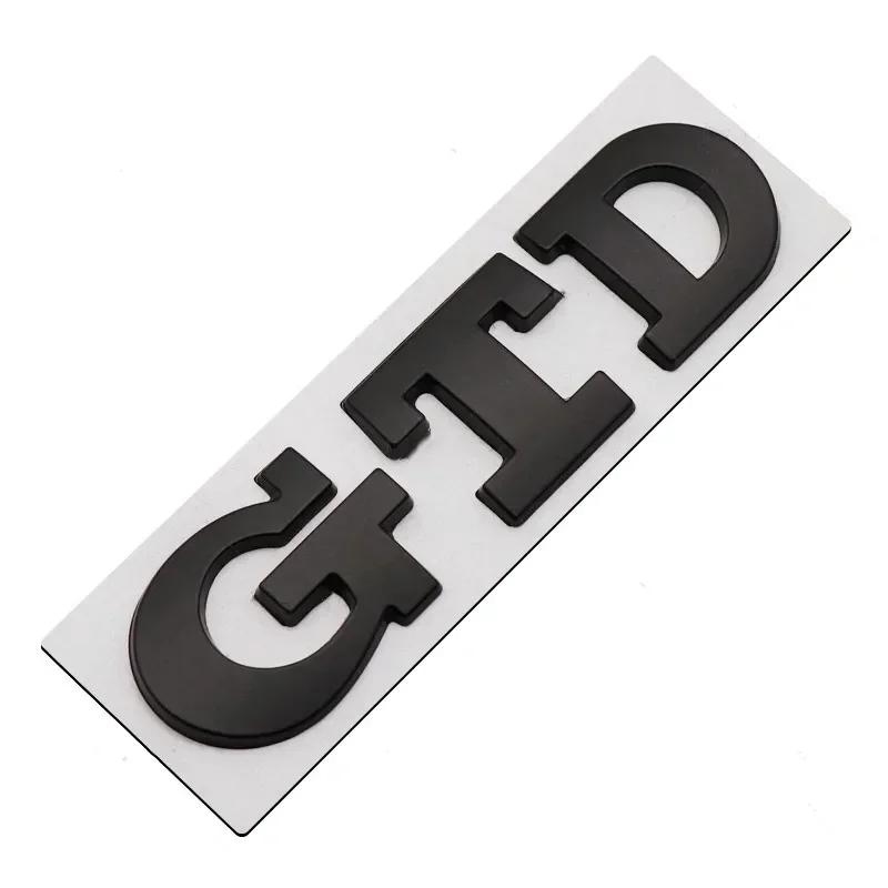 3D Metal Car Front Grill GTD Logo Rear Trunk Sticker Emblem Badge For Volkswagen VW Golf 4 5 6 7 7 MK4 MK5 MK6 MK7 MK8