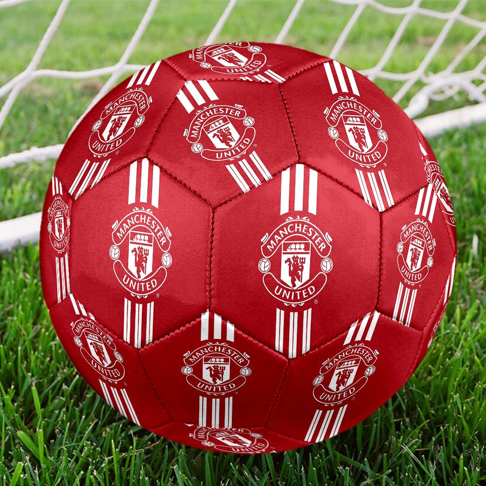 Man U logoSoccer Ball Colorful All Ages Machine Stitched PVC Competition Ready Durable High-Bounce