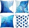 Modern Abstract Cushion Cover Gray Blue Teal Agate Marble Hug Gold Foil Pillow Cover Home Decor Pillowcase Sofa Throw Pillows