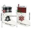 Christmas Dog Paw Stocking Gift Bag - Plaid Bone Design