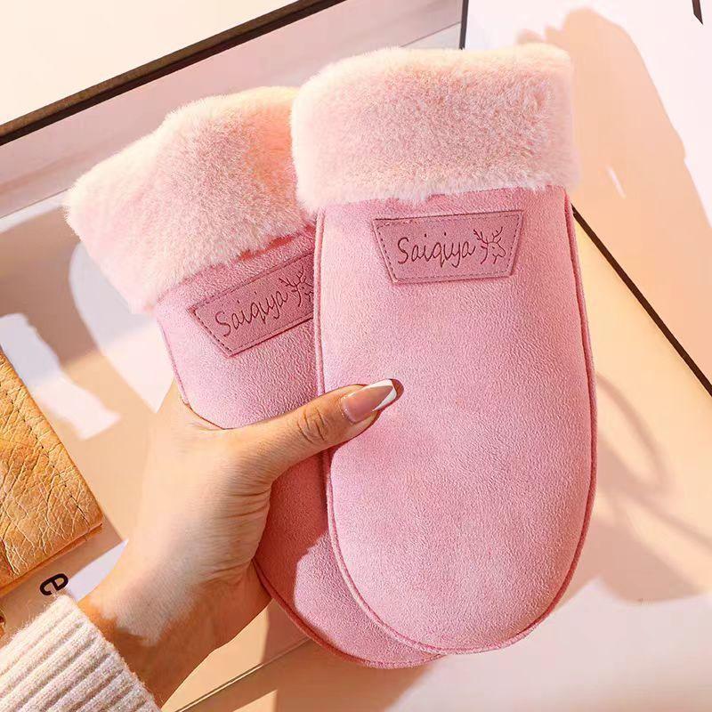 Sherpa Fleece Winter Gloves With Touchscreen Fingerless For Women Cold Weather