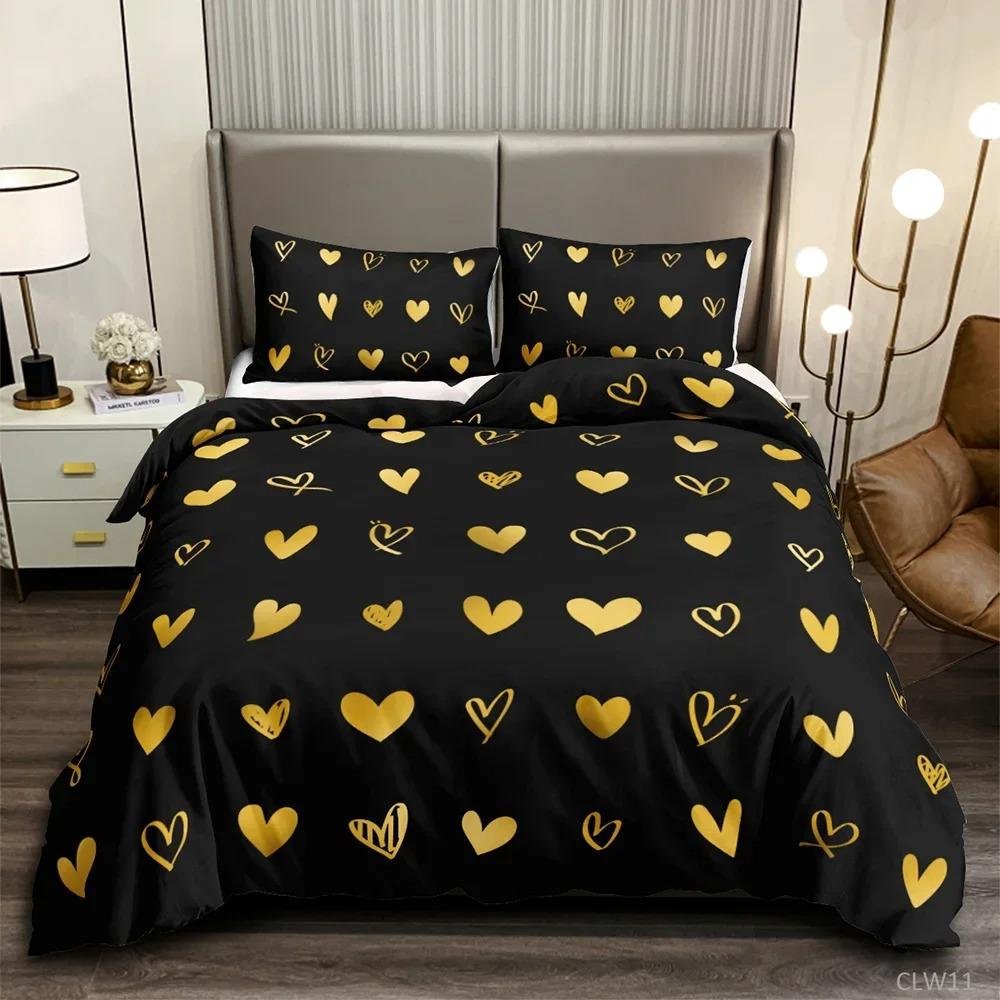 

Романтический комплект постельного белья с красной розой, комплект постельного белья с принтом для взрослых и подростков, покрывало с цветком 70x133cm 2pcs