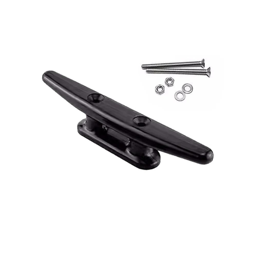 Nylon Low Flat Cleat Open Base Cleat With 2 Screws Marine Boat Yacht Deck Line Rope Tie Kayak Canoe Deck Hardware Accessories
