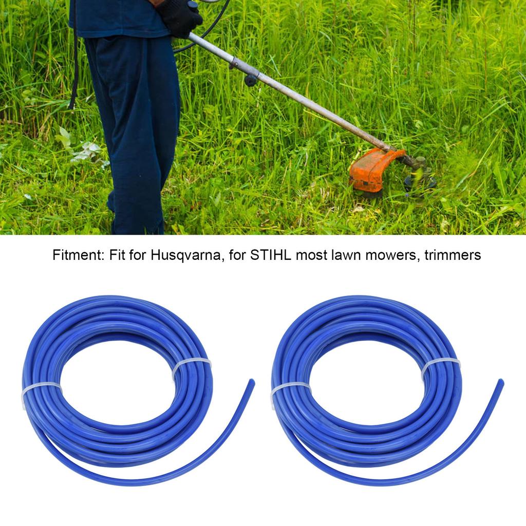 2PCS 4mm String Trimmer Line Nylon Round Trimmer Line Blue Lawn Mower Accessories for
