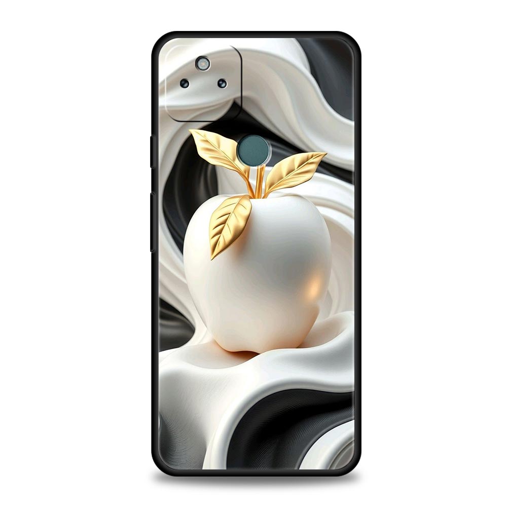 Happy Black Apple Phone Case Cover for Google Pixel 10 9 8 7 6 9A 8A 7A 6A Pro Shockproof Soft TPU 9 Pro XL Shell Capas Fundas