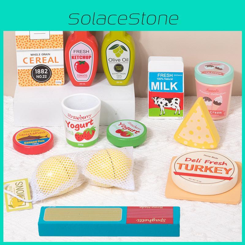 Pretend Play Kids Food Set With Milk Ice Cream Toys For Interaction Parentchild