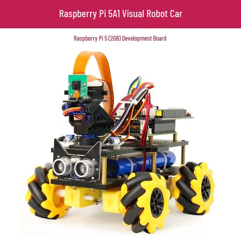 CreateBlock Raspberry Pi 5 AI Vision Smart Car with Mecanum Wheels Standard