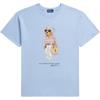 Polo Polo Bear Algodão Gola Redonda Manga Curta Regular Camiseta Tops Femininos 211A12734-001
