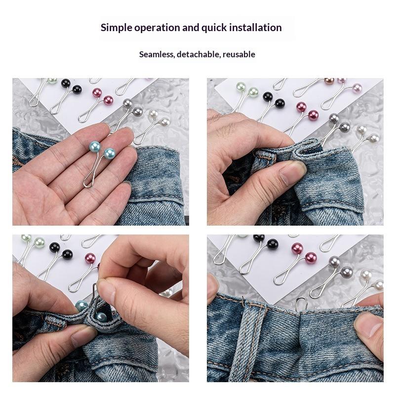 U-Shaped Pearl Brooch Fixed Straps Anti Slip Scarf Pin Diy Sewing Multi-Purpose Scarf Adjuster Lady Fixed Pins