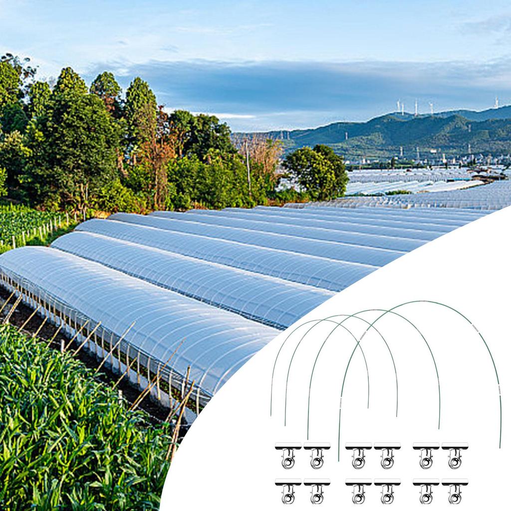 Greenhouse Hoop Garden Poles For Netting Curved Frame Flexible Stakes Protection Support For Bird Hail Vegetable Strawberry
