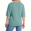 Fashion Ladies Casual V-neck Short Sleeve Regular Pullover Women's Tops T-shirt