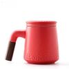 Chaxun Ceramic Tea Infuser Mug with Wooden Handle
