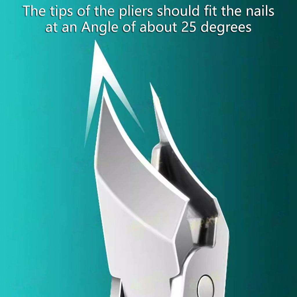 3-częściowy zestaw obcinaczek do paznokci z szerokimi szczękami i skośnym ostrzem, z konstrukcją zapobiegającą rozpryskiwaniu, ergonomicznym uchwytem, odpowiedni do grubych paznokci u stóp, dla mężczyzn i kobiet