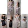 French Style Sleep Dress With Deep V Neck And Bust Enhancing Design For Women