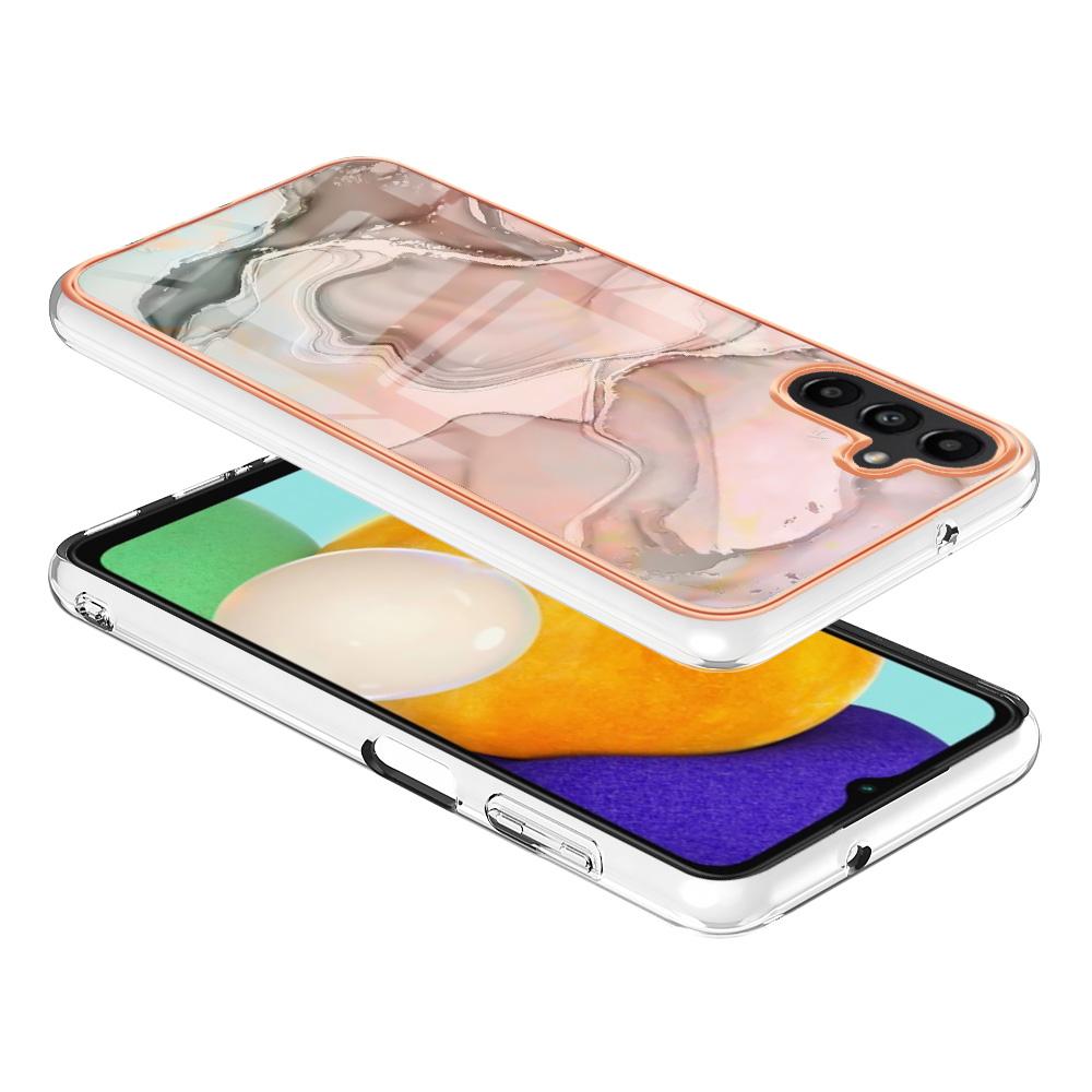 YB IMD Series-16 Style-E For Samsung Galaxy A35 5G TPU Case IMD Marble Pattern 2.0mm Phone Cover