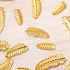 Beauty Nail Art Dekoration Golver Featherm 3D Metall Stil Maniküre Charm Design Öle Dekorative Accessoires