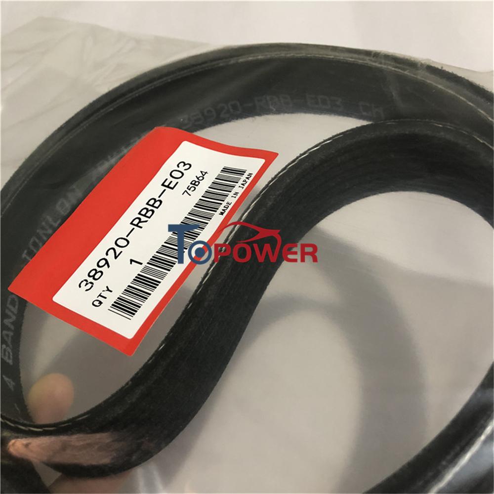 OEM 38920-RBB-E03 Serpentine Fan Belt 38920-RBB-E01 38920-RBB-E02 for Honda Acura 2007-2009 CR-V 2004-2008 TSX 2.4L 38920RBBE03