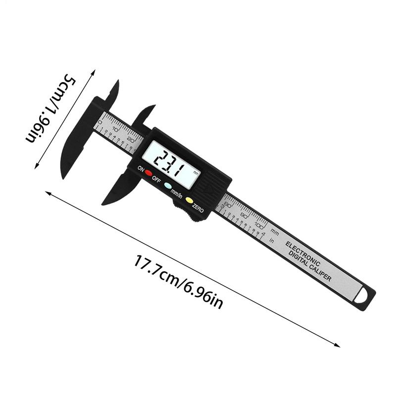 0-100mm Electronic Digital Caliper Carbon Fiber Dial Vernier Caliper Gauge Micrometer Measuring Tool Digital Ruler