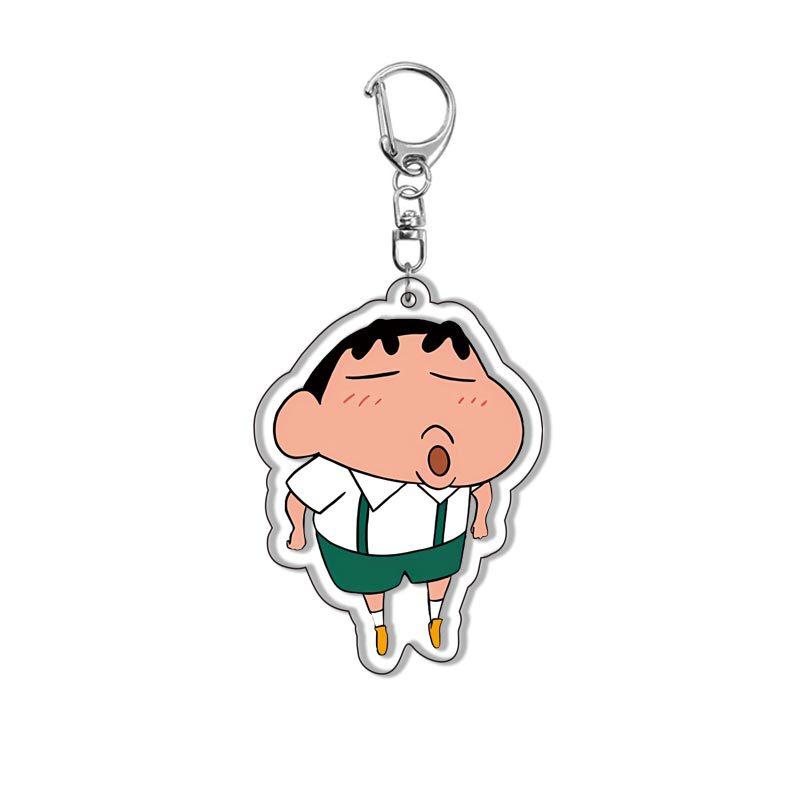 Crayon Shin-chan Acrylic Double Sided Keychain Shinnosuke Nohara Misae Nohara Cartoon Charm Anime Peripherals Cute Cartoon