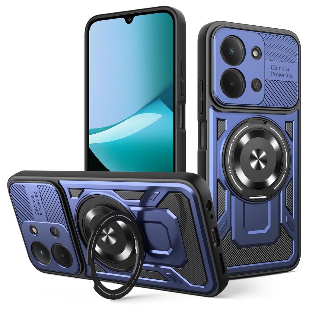 For Xiaomi Poco C85 Case Poco C85 4G 5G Phone Cover Magnetic Armor Shockproof Ring Holder Case Magsafe Wireless Charge Cover