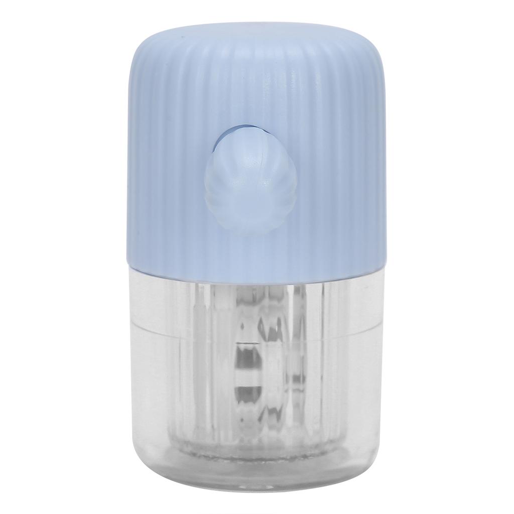 Laveur de Lentilles de Contact Portable Nettoyeur de Lentilles Manuel Étui Rotation Mignon Appareil de Nettoyage Bleu