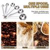 Heavy Duty Nonrust Steel Measuring Spoons 6pc Kitchen Essential Unseamed Construction Hygienic Food Grade Materials