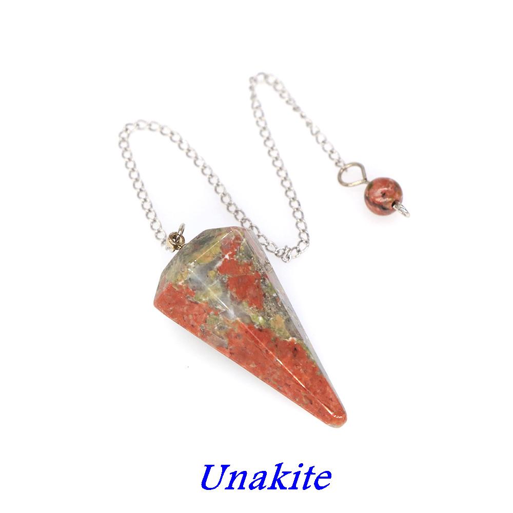 Natural Stone Quartz Agates Pendant Reiki Healing Crystal Cone Amethyst Charm Gems Pendulum Chakra Wicca For Divination Dowsing