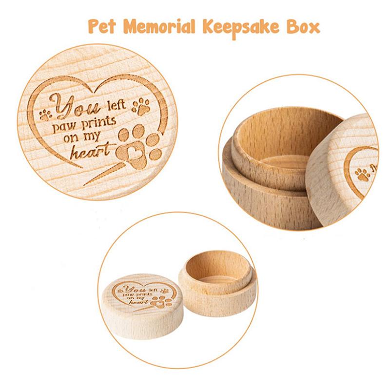 Dog Hair Keepsake Box Wood Pet Hair Keepsake Box Durable Pet Memorial Box Tooth Collection Memorial Box For Dog And Cat Ashes