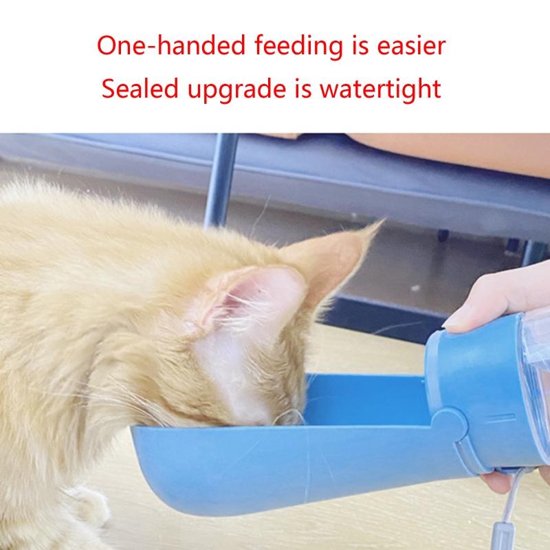 Portable Dog Water Bottle 450ml Dog Walking Travel Bottle Puppy Water Leak Proof Food Grade Dog Water Drink Bottle