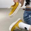 Spot version~ 2025 new thick-soled small man height increase breathable linen canvas shoes old money wind casual board shoes women