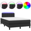 Vidaxl Letto Continentale Con Materasso E LED, Nero, 120X190 Cm